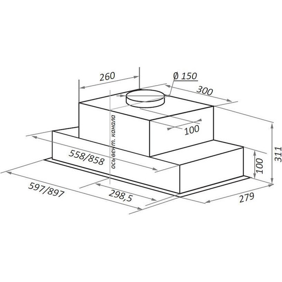 Вытяжка Maunfeld Fantasy Light 60 Biege - фото 2