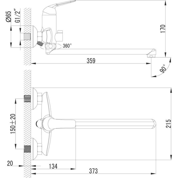 Смеситель для ванны Lemark Plus Advance LM1251C - фото 6