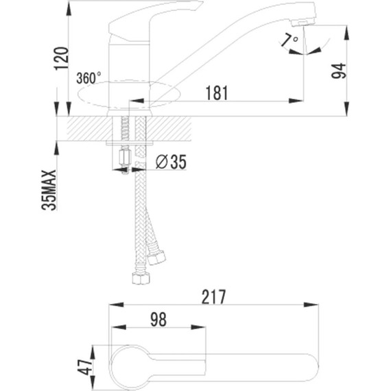 Смеситель для кухни Lemark Plus Strike LM1104C - фото 7