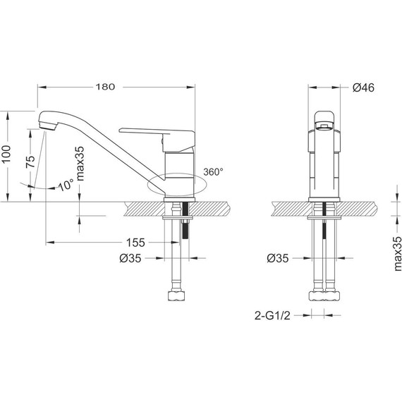 Смеситель для раковины Lemark Point LM0307C - фото, картинка 5 Смеситель для раковины Lemark Point LM0307C - фото 5