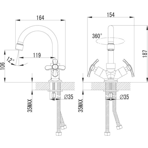 Смеситель для раковины Lemark Partner LM6547C - фото 5