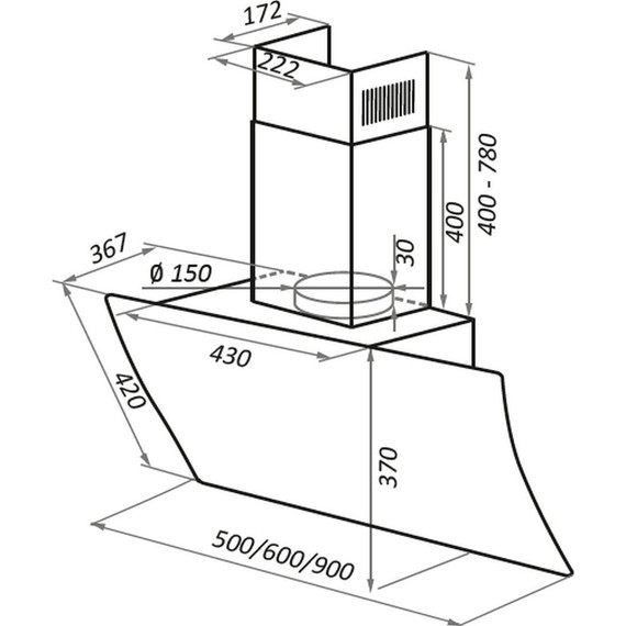 Вытяжка Maunfeld Sky Star Chef 60 Glass White (белое стекло) - фото 17