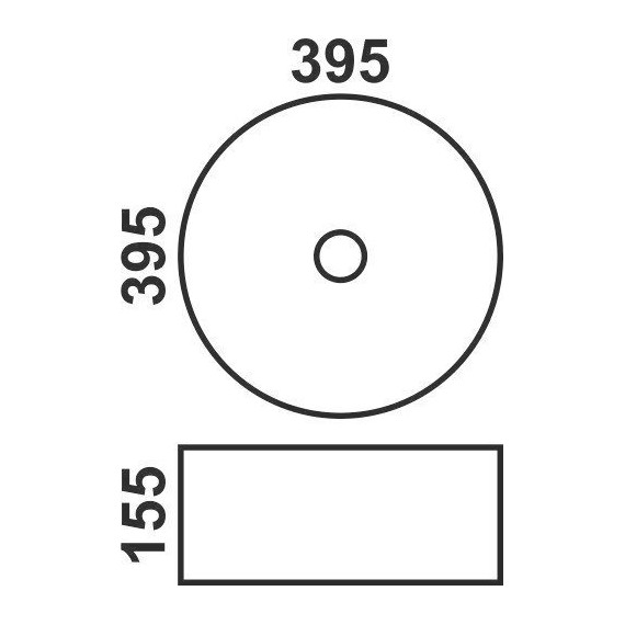 Раковина-чаша CeramaLux NC 39 см 5004SP, белый/серый - фото 3