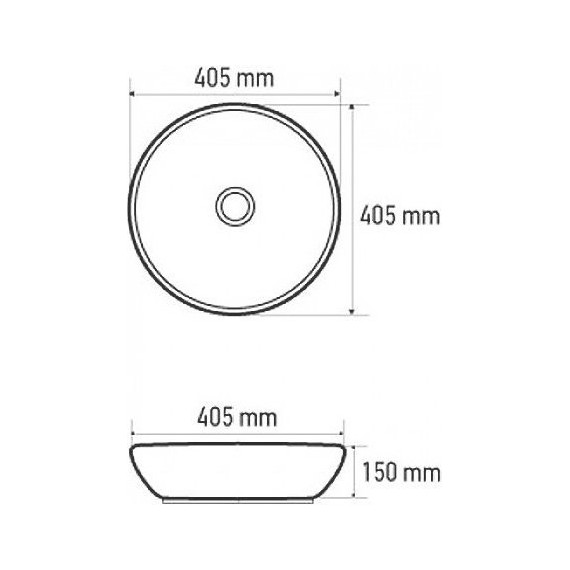 Раковина-чаша CeramaLux NC 40 см 7078ASP, белый/серебро - фото 3