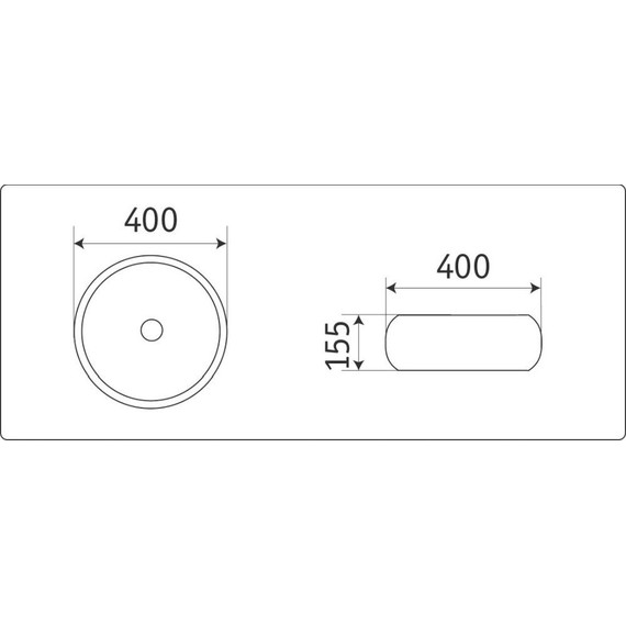 Раковина-чаша CeramaLux NC 40 см 78217, белый/серый - фото 2