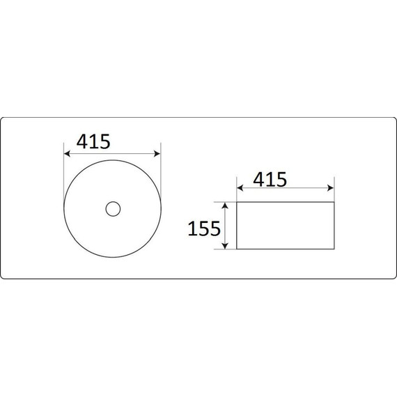 Раковина-чаша CeramaLux NC 41 см C1056, белый/серый - фото 2
