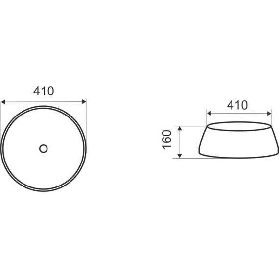 Раковина-чаша CeramaLux NC 41 см J2094, белый/бронза - фото 2