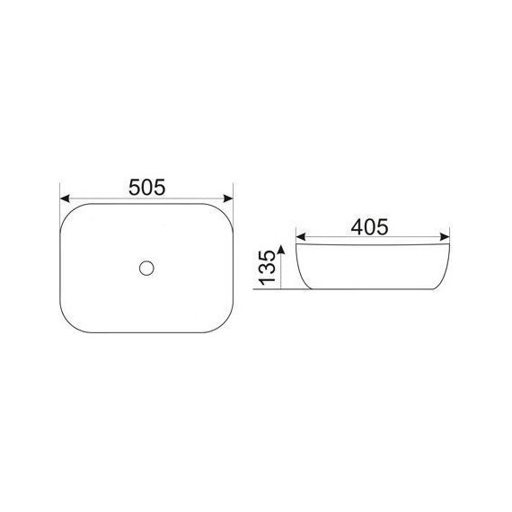 Раковина-чаша CeramaLux LuxeLine 50 см D1302H009, серый - фото 2