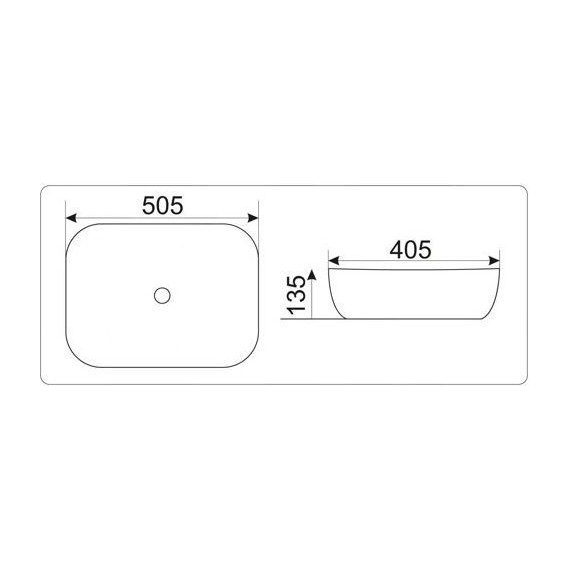 Раковина-чаша CeramaLux NC 50 см D1302H011, белый/серый - фото 2