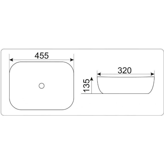 Раковина-чаша CeramaLux LuxeLine 45 см D1333H131, белый/серый - фото 9