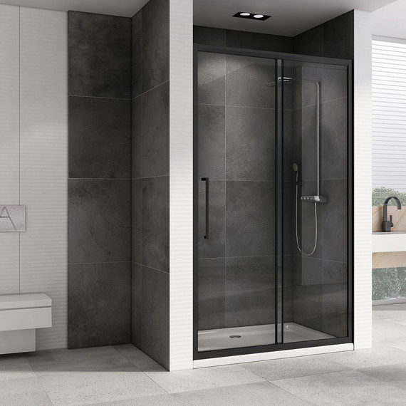 Душевая дверь Abber Schwarzer Diamant 150 см AG30150BH, черный/прозрачное - фото 2