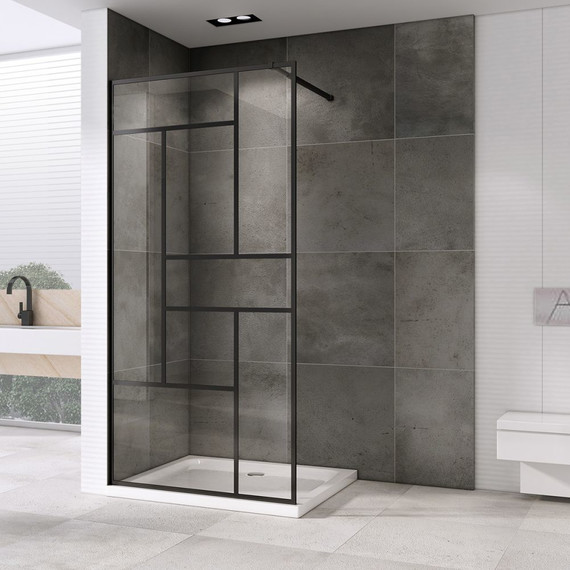 Душевая перегородка Abber Immer Offen 120 см AG63120B, черный/прозрачное - фото 4