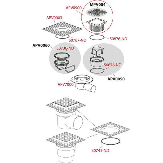 Трап AlcaPlast 15x15 см APV10 - фото 3