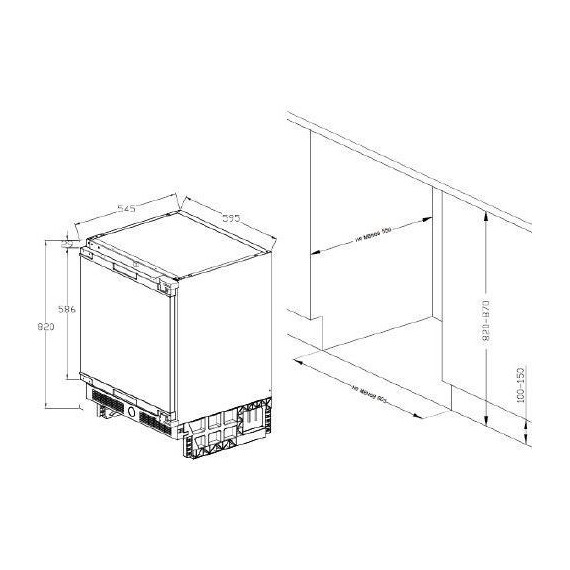 Встраиваемый однокамерный холодильник Graude FK 80.1 - фото, картинка 2 Встраиваемый однокамерный холодильник Graude FK 80.1 - фото 2