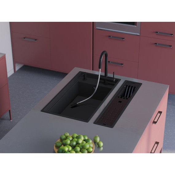 Кухонная мойка Omoikiri Kinaru 86-U/I GB 4997027, графит, Цвет производителя: графит - фото 2