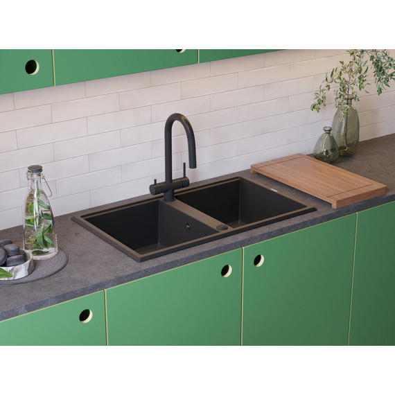 Кухонная мойка Omoikiri Tedori 86-2 DC 4993928, тёмный шоколад, Цвет производителя: тёмный шоколад - фото 4