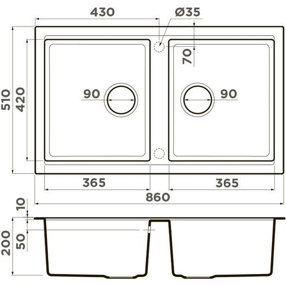 Кухонная мойка Omoikiri Tedori 86-2 DC 4993928, тёмный шоколад, Цвет производителя: тёмный шоколад - фото 5