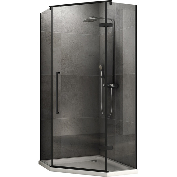 Душевое ограждение Abber Ewiges Wasser 80х80 см AG05080B, черный/прозрачное - фото 