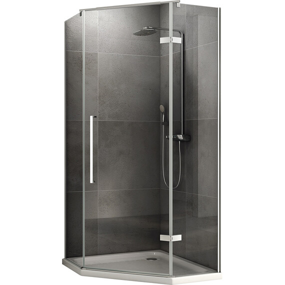 Душевое ограждение Abber Ewiges Wasser 90х90 см AG05090, хром/прозрачное - фото 