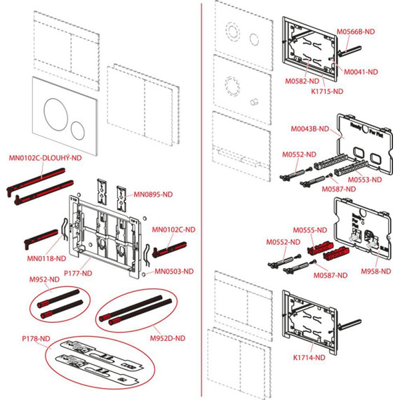 Кнопка смыва Alcaplast Flat AIR, алюминий матовый - фото, картинка 3 Кнопка смыва Alcaplast Flat AIR, алюминий матовый - фото 3