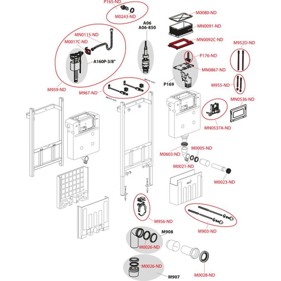 Инсталляция для подвесного унитаза Alcaplast Sadromodul AM118/1000 - фото 4
