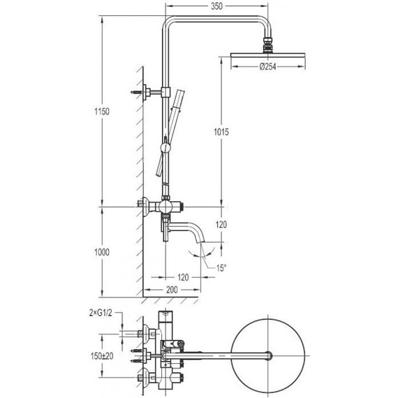 Душевая стойка Cezares ECO-CVD-01, Цвет производителя: хром - фото 5