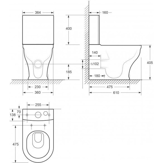 Унитаз-компакт безободковый Cezares Giubileo CZR-165-CPR - фото 11