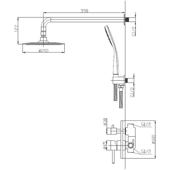 Душевая система для душа BelBagno ETNA-SET-DDS-IN, сатин - фото, картинка 2 Душевая система для душа BelBagno ETNA-SET-DDS-IN, сатин - фото 2
