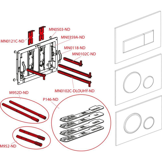 Кнопка смыва Alcaplast Thin M770, белый/хром глянец - фото 3