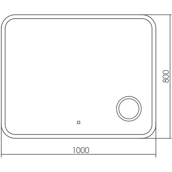 Зеркало Azario Эльза Led 100 см - фото 9