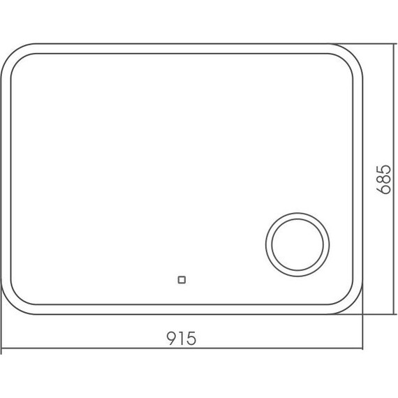 Зеркало Azario Эльза Led 91 см - фото 3