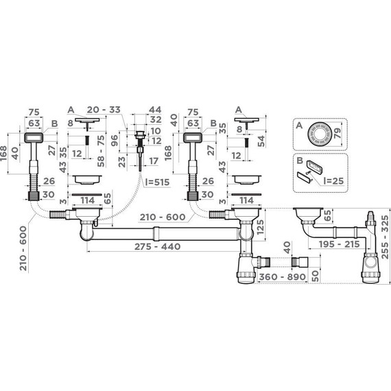 Арматура для кухонной мойки Omoikiri WK-2-A LG 4956495, светлое золото - фото 2