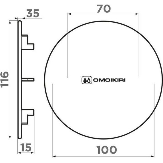 Декоративная накладка для выпуска Omoikiri DEC LG 4957090, светлое золото - фото 4
