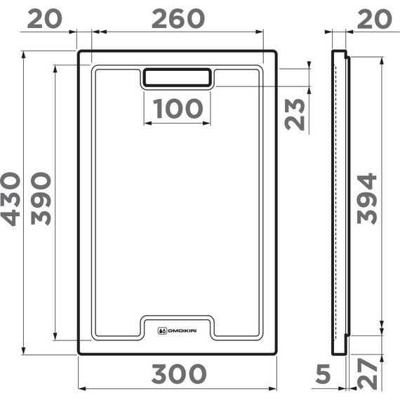 Разделочная доска Omoikiri CB-01-WOOD 4999005, венге - фото 6