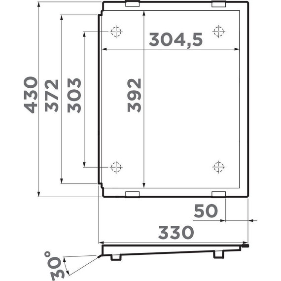Съемное крыло для моек Omoikiri RE-01 IN 4999016, нержавеющая сталь - фото 4