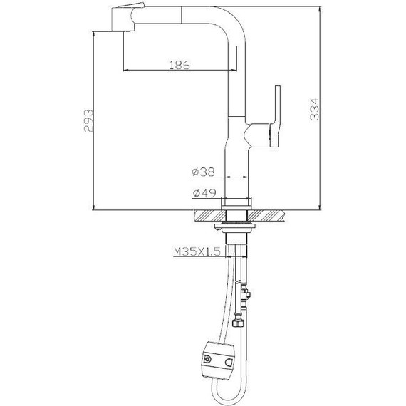 Смеситель для кухни BelBagno BB-LAM60-NERO, чёрный матовый, Цвет производителя: чёрный матовый - фото 2