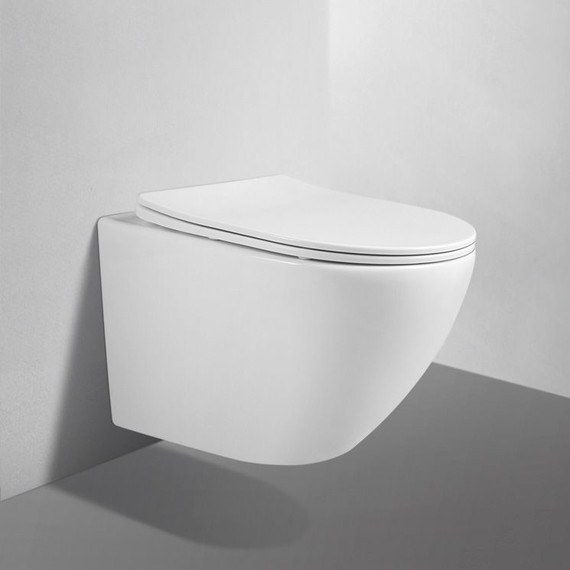 Унитаз подвесной безободковый Abber Bequem AC1100 с крышкой микролифт, Цвет производителя: белый - фото, картинка 2 Унитаз подвесной безободковый Abber Bequem AC1100 с крышкой микролифт, Цвет производителя: белый - фото 2