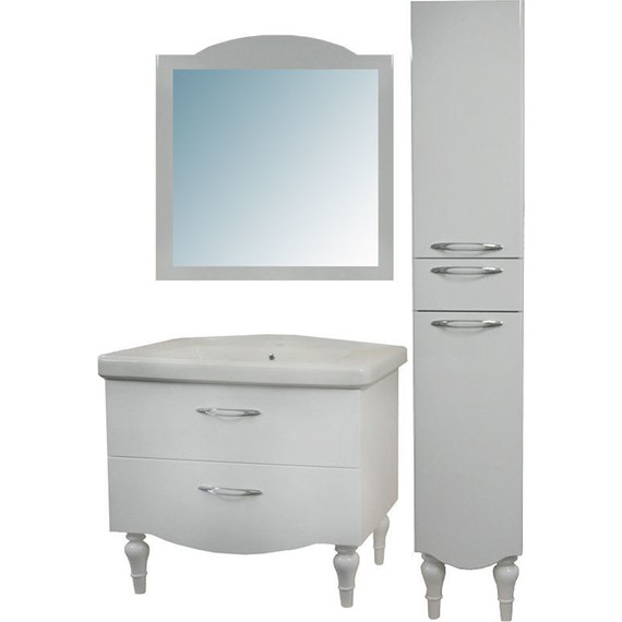 Зеркало Azario Luxury 90 см, белый - фото 2