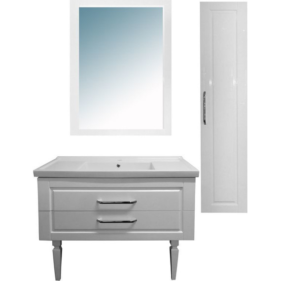 Зеркало Azario Elegant 75 см, белый - фото 3