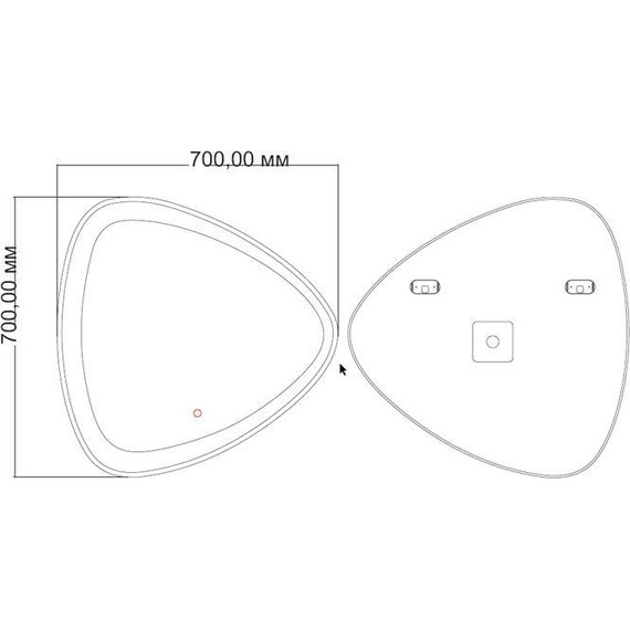 Зеркало Azario Edda 70 см - фото 3