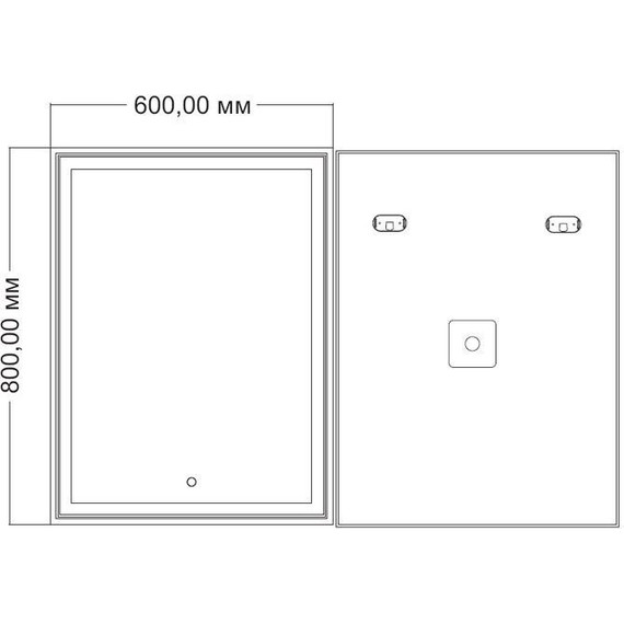 Зеркало Azario Melis Led 60 см - фото 3