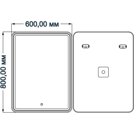Зеркало Azario Adriana Led 60 см - фото, картинка 4 Зеркало Azario Adriana Led 60 см - фото 4