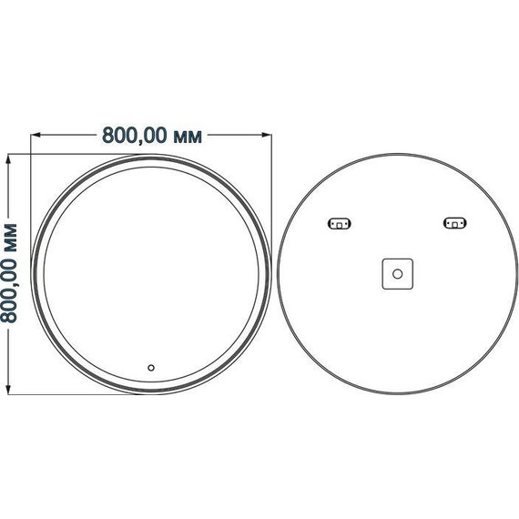 Зеркало Azario Olivia Led 80 см - фото 3