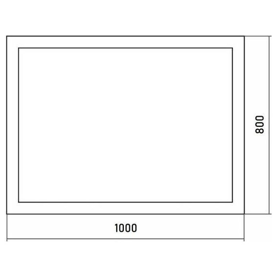 Зеркало Azario Сантана 100 см (с подсветкой, часами и сенсорным выключателем) - фото 3
