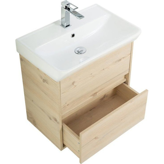 Тумба подвесная с раковиной BelBagno NEON-500-1C-SO-PB 50 см, Pino Bianco - фото 2