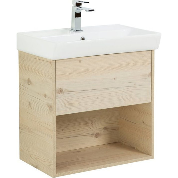 Тумба подвесная с раковиной BelBagno NEON-500-1C-SO-PB 50 см, Pino Bianco - фото 3