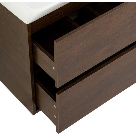 Тумба подвесная с раковиной BelBagno NEON-500-2C-SO-RS 50 см, Rovere Scuro - фото 2