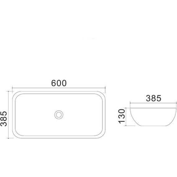 Раковина-чаша Azario 60 см AZ-4959B - фото 3