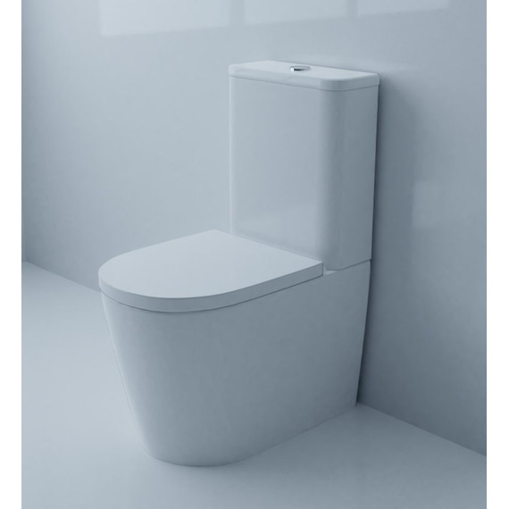 Унитаз-компакт безободковый Azario Luana AZ-8593 с крышкой микролифт - фото 2