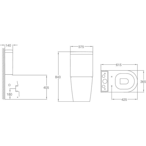 Унитаз-компакт безободковый Azario Luana AZ-8593 с крышкой микролифт - фото 3